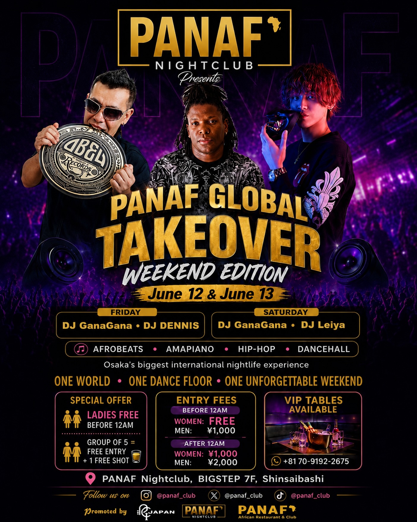 PANAF Global Takeover - Weekend Edition (Jun 12) poster and event artwork